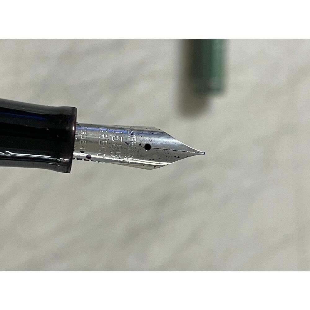 Vintage Esterbrook J Dollar Fountain Pen Green Marbled 1550 Durachrome Steel - Picture 8 of 11